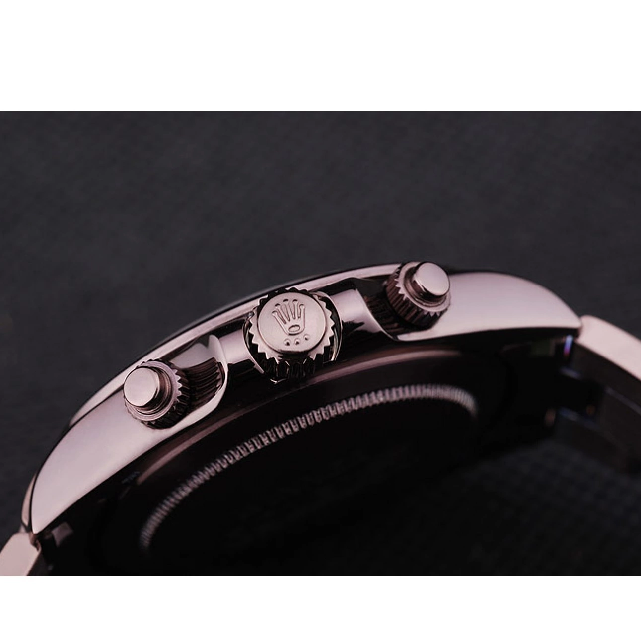 Aaa replica watch Steel Bezel Brown Copper Rolex Daytona Dial 7477 Stainless 0815